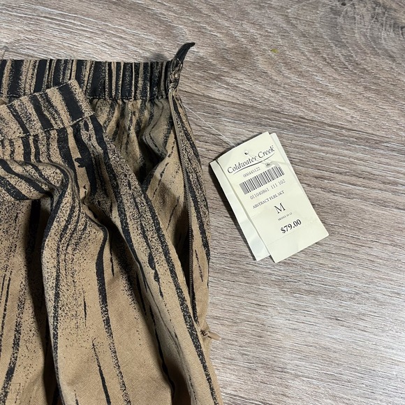 NEW Coldwater Creek Women's Skirt Floral A Line Flowy Midi Size M Brown/Black - Picture 3 of 6